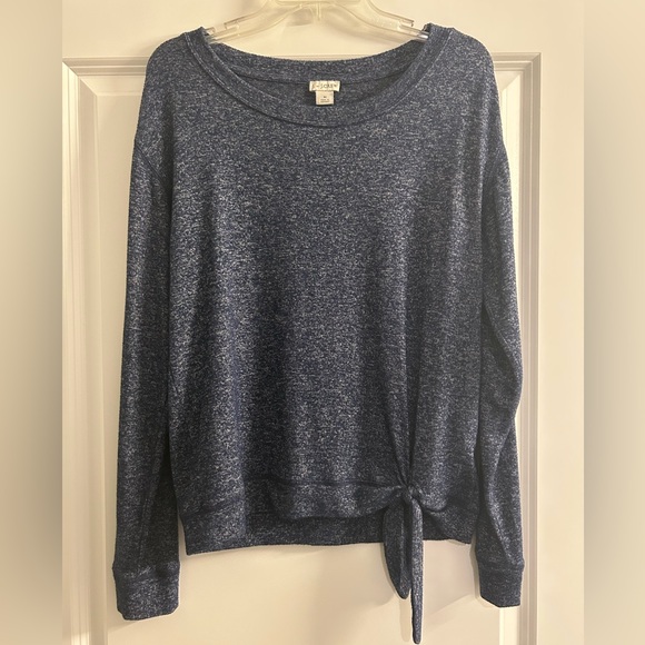 J by J Crew Long Sleeve Front Tie Top Size M - Picture 1 of 6